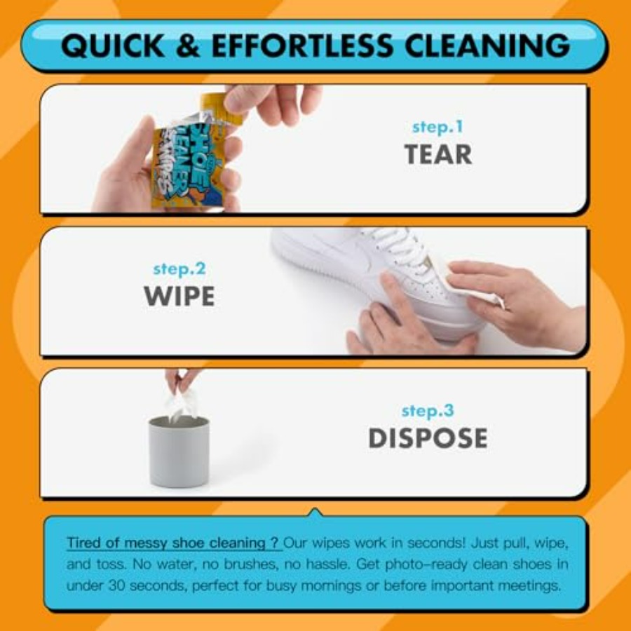 Shoe Cleaner Wipes, Shoe Clean - Sneaker Care Wipes 리뷰 및 가격