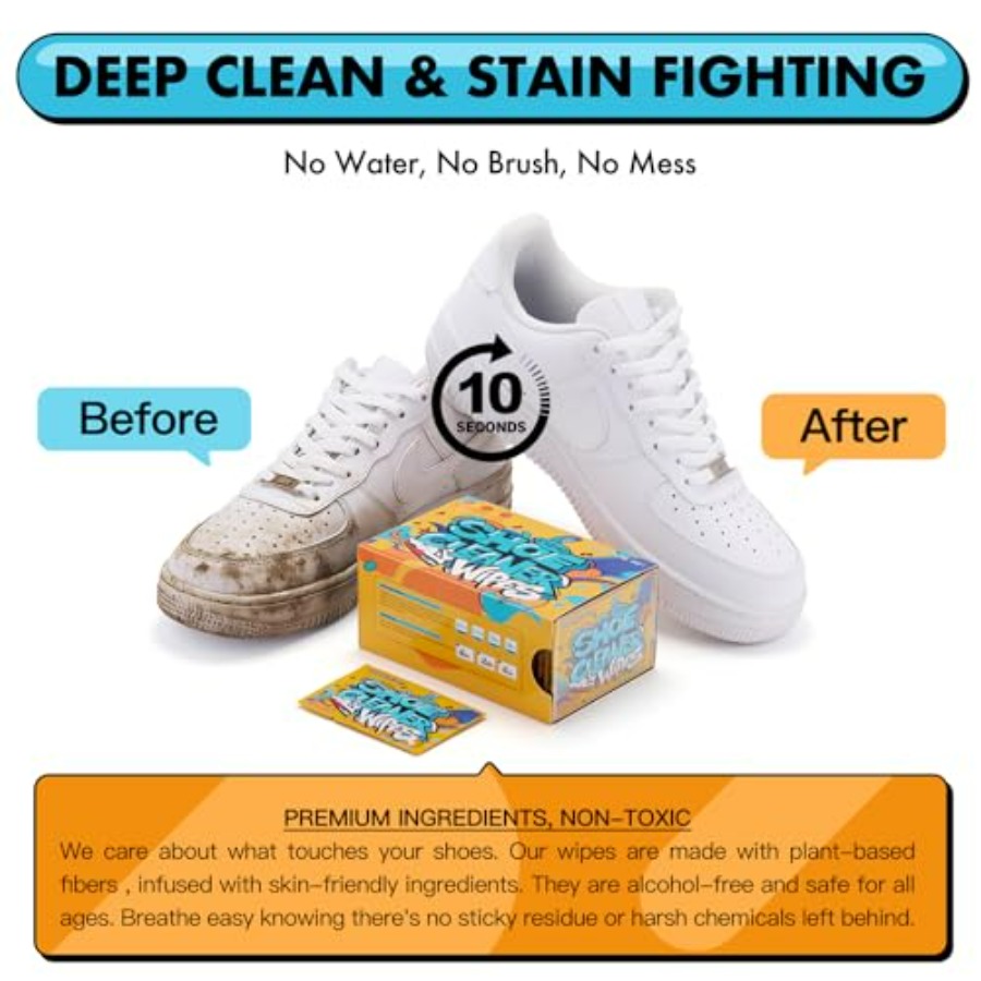 Shoe Cleaner Wipes, Shoe Clean - Sneaker Care Wipes 리뷰 및 가격